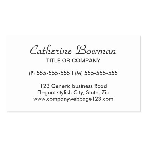 Stylish elegant black gray dots generic profile business cards (back side)
