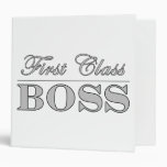 Stylish Elegant Gifts for Bosses First Class Boss Vinyl Binder