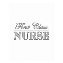 Stylish Elegant Nurses Gifts First Class Nurse Post Cards