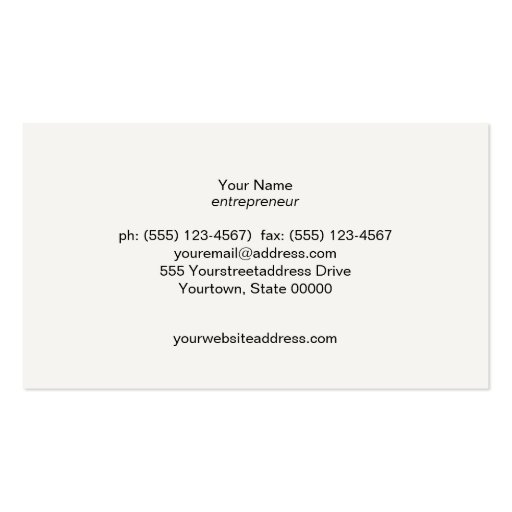Stylish Elegant Silver Circles Modern and Chic Business Card Templates (back side)