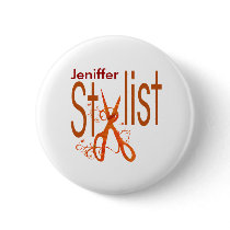 Stylish Elegant Stylist Design Pinback Button