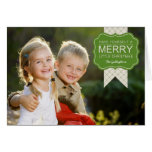 Stylish Embellishment Christmas  Photo Card