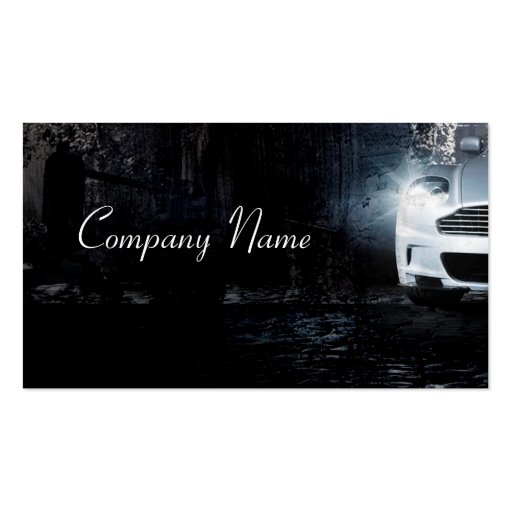 Stylish exotic sport car in dark business card templates