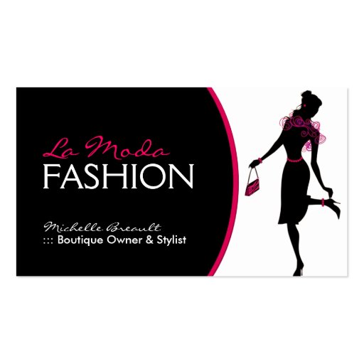 Stylish Fashion Designer Business Card (front side)