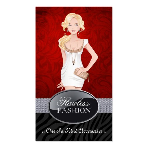 Stylish Fashion Designer Business Cards (front side)