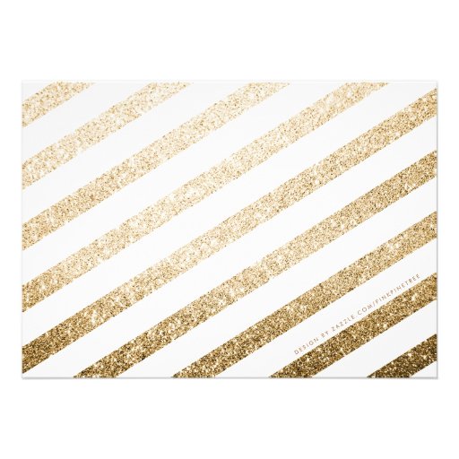Stylish Faux Gold Glitter Birthday Invitation