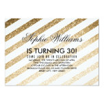 Stylish Faux Gold Glitter Birthday Invitation