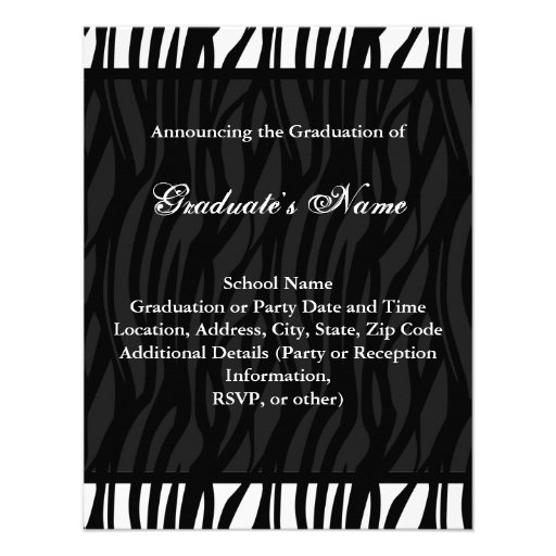 Stylish Feminine Graduation or Party Invite