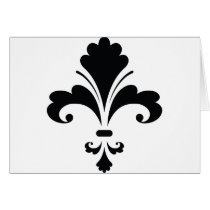 Stylish Fleur De Lis cards