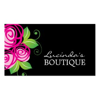 Stylish Floral Business Cards profilecard