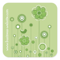 Stylish Floral Business Sticker