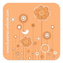 Stylish Floral Business Sticker