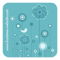 Stylish Floral Business Sticker