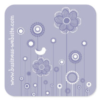 Stylish Floral Business Sticker