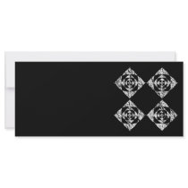 Stylish Floral Design. Gray, Black, White. Rack Card Design