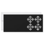 Stylish Floral Design. Gray, Black, White. Rack Card Design