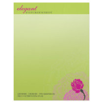 STYLISH FLORAL LETTERHEAD :: elegant rose 6