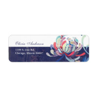 Stylish Floral Pattern Address Labels label