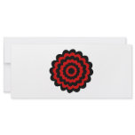 Stylish Flower in Black and Dark Red. Custom Rack Cards