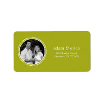 Stylish Frame Photo Address Labels (Lime)