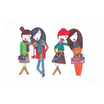 Stylish friends part one & two dual on poster posters