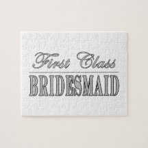 Stylish Fun Bridesmaids Gifts : First Class Brides Jigsaw Puzzles