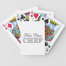 Stylish Fun Chefs : First Class Chef Bicycle Playing Cards