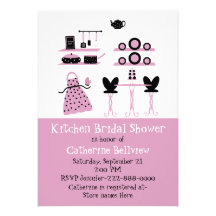 Stylish Fun Kitchen Bridal Shower Invitation
