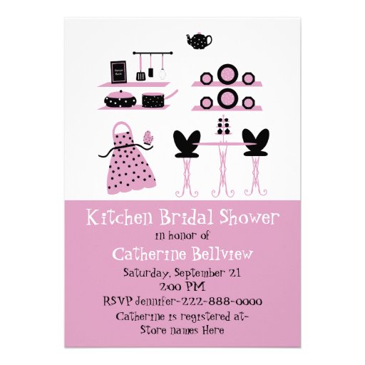 Stylish Fun Kitchen Bridal Shower Invitation