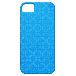 Stylish Geometric Blue Leaves Pattern