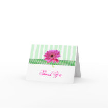 Stylish Gerber Daisy Thank You Card