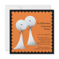 Stylish Ghost Halloween Party Invitation invitation
