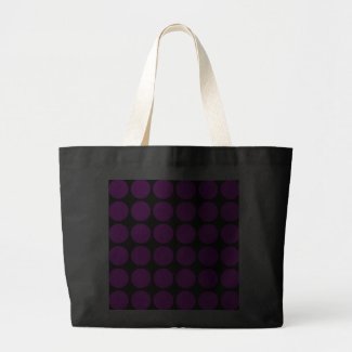 Stylish Gifts for Girls : Pink Polka Dots on Black Tote Bags