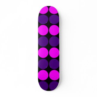 Stylish Gifts for Girls : Pink &amp; Purple Polka Dots Custom Skate Board