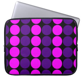 Stylish Gifts for Girls: Purple & Pink Polka Dots electronicsbag
