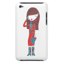 Stylish girl with boots ipod touch casemate cases