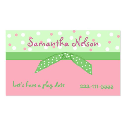 Stylish Girl's Enclosure card Business Cards