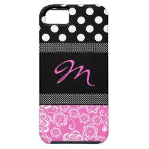 Stylish Girly Monogram iphone 5 Case