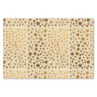 Stylish Gold Foil Confetti Dots 10" X 15" Tissue Paper