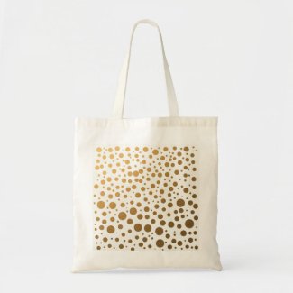 Stylish Gold Foil Confetti Dots Jumbo Tote Bag