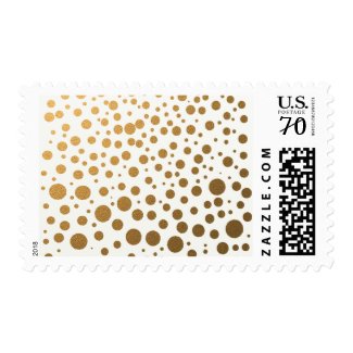 Stylish Gold Foil Confetti Dots Stamp