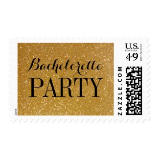 Stylish gold glitter bachelorette party stamps