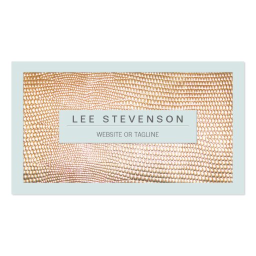 Stylish Gold Snake Skin Fashion Business Card (front side)