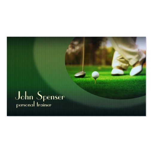 Stylish Golf Coach Putter Business Card (front side)