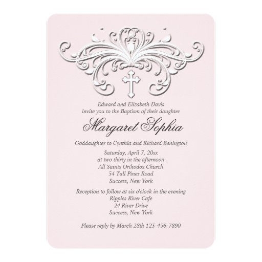 Stylish Grace Religious Occasion Invitation (front side)