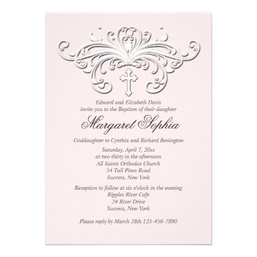 Stylish Grace Religious Occasion Invitation (front side)