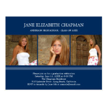 Stylish Grad Graduation Postcard