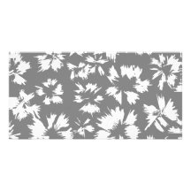Stylish Gray and White Floral Pattern. Photo Card Template