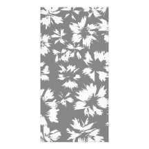 Stylish Gray and White Floral Pattern. Photo Greeting Card