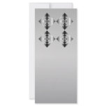 Stylish Gray, Black and White Flowers. Customized Rack Card